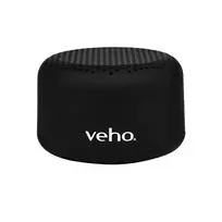 VEHO M3 nešiojamas belaidis Bluetooth garsiakalbis, 4W RMS, IPX5, Micro SD/AUX, juodas