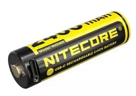 NITECORE NH2400 Įkraunamos Li-ion AA baterijos (2 vnt.) | 1,5V pastovi įtampa, USB-C įkrovimas, 2400mWh