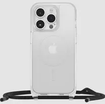 OtterBox React Case with Lanyard, MagSafe, Apple iPhone 15, skaidrus