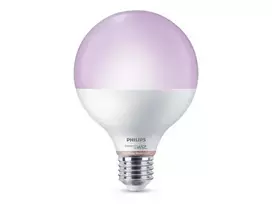 Philips Smart WFB 75W G95 E27 822-65 RGB 1PF/6 – 9W protinga LED lemputė, 1055lm, E27, RGB/Reguliuojama balta, Dimmable