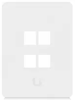 Ubiquiti Universal Keystone Wall Plate 4-Port Vertikalus – švarus, pritaikomas dizainas (UACC-WP-KEYSTONE-V-4P)