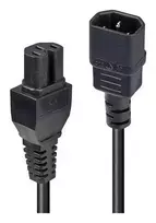 LINDY 5m C14 į C15 maitinimo laidas – IEC C14 kištukas į IEC C15 lizdą, 250V 10A, juodas