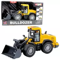 LEAN TOYS buldozeris statybų ekskavatorius su šviesomis, garsais ir judančiu kaušu – geltonas