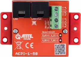 ATTE AEPI-1-50 Passyvus PoE adapteris 1 kanalo 10/100/1000Mbps Gigabit Ethernet