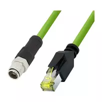 LOGILINK M12 CAT6A pramoninis jungiamasis kabelis, PUR, M12 X-kodas į RJ45, 3 m