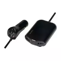 Logilink USB automobilinis kroviklis, 2+2 prievadai, 24W, juodas