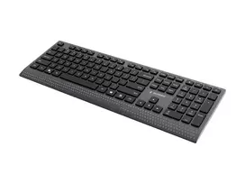 Gembird KB-MCH-06 plonas laidinis multimedijos klaviatūra su Type-C adapteriu, JAV išdėstymu, juoda