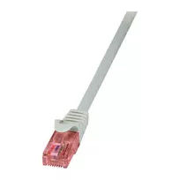 LogiLink Cat.6 U/UTP pliko vario pataisos kabelis, 20m, pilkas, LSZH, be užsikabinimų, Gigabit Ethernet