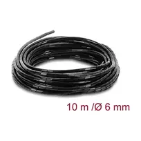 Delock Spiralinis kabelių vamzdelis 6 mm skersmens 10 m juodos spalvos