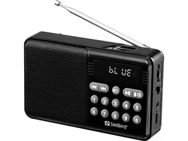 SANDBERG Speaker Radio FM+BT Recharge nešiojamas Bluetooth garsiakalbis su FM radiju, AUX, USB, MicroSD, 6W, juodas