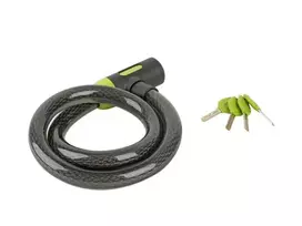 Author Cable Lock ACL-85 C-Sleeve 25x1000mm raktinis dviračio užraktas, juoda/žalia