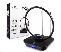 Spacetronik Locus patalpų DVB-T2 antena su 45 dB stiprintuvu ir maitinimo adapteriu