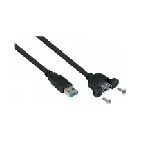 GoodConnections Alcasa UK30P-AEA-020S USB 3.0 kompiuterio skydelio prailginimo kabelis, USB-A kištukas į USB-A lizdą, 2 m, juodas