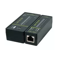 LOGILINK WZ0080 LAN kabelių testeris ir PoE ieškiklis su magnetu, žibintuvėliu, apšviečiamu LCD ekranu, 300 m veikimo nuotoliu