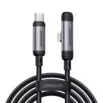 JOYROOM Type-C į Lightning EnjoyX Series 90° laidas A56, 30W, 480Mbps, 1,2m, juodas (S-A56)