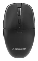 Gembird MUSW2-6B-01 Dual-mode Wireless Mouse, 2.4 GHz + Bluetooth 5.0, 1600 DPI, 6 Mygtukai, Juoda