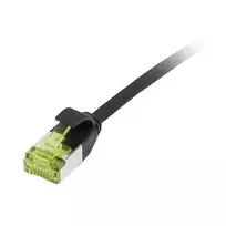 Synergy21 CAT6A RJ45 Pataisos Kabelis, 2m, Juodas, U/FTP, Plonas 3.8mm, TPE/LSZH Superflex, AWG32