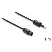 Delock TOSLINK laidas Mini TOSLINK 3,5 mm kištukas – TOSLINK kištukas, Ø 2,2 mm, 1 m, juodas