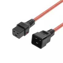 MICROCONNECT maitinimo laidas C19 IEC Lock - C20, 2m, juodas, 16A 250V, su fiksavimu IEC C20 į C19