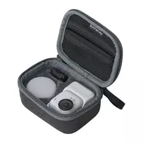 Sunnylife Mini dėklas, skirtas Insta360 GO 2 - EVA kieto korpuso apsauginis dėklas su karabinu, juodas