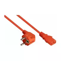 Kabelmeister Schuko į C13 kampuotas maitinimo laidas 5m oranžinis