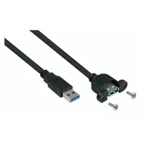 GoodConnections Alcasa USB 3.2 Gen 1 prailginimo laidas (USB-A kištukas į USB-A kištuką) 1 m, juodas