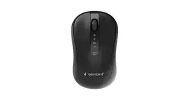 Gembird MUSW2-4B-01 belaidė pelė su dvigubu ryšiu (2.4 GHz + Bluetooth 5.0), 1600 DPI optinis jutiklis, 4 mygtukai, ambidekstrinė, juoda