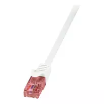 LogiLink PrimeLine Cat.6 U/UTP Patch Laidas, 7,5 m, Baltas, variniai laidininkai, RJ45, Gigabit Ethernet