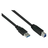 GoodConnections Alcasa UK30P-AB-005S USB 3.2 Gen 1 laidas, USB-A į USB-B, 0,5 m, juodas