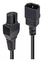 LINDY 3m C14 į C15 maitinimo laidas, IEC C14 kištukas į IEC C15 lizdą, 10A 250V, H05VV-F, juodas