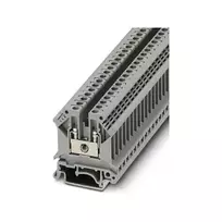Phoenix Contact UK 5 praėjimo gnybtų blokas, varžtinis sujungimas, 4 mm², 800 V, 32 A, pilkas, montavimui ant DIN bėgio, 2 jungtys, 1 potencialas, PA izoliacija, UL 94 V0