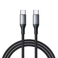 JOYROOM USB-C į USB-C Flash Series laidas A28 60W PD greitas įkrovimas 480Mbps duomenų sinchronizavimas 2m juodas