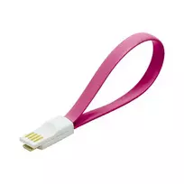 LogiLink USB 2.0 magnetinis įkrovimo ir duomenų kabelis – USB-A į Micro USB-B – 1 m – rožinis