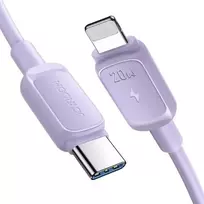 JOYROOM USB-C į Lightning laidas Multi-Color Series A14, 20W PD, 480Mbps, 1,2 m, violetinis (S-CL020A11P)