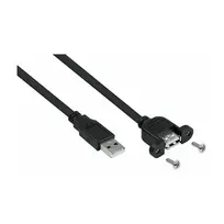 GoodConnections Alcasa USB 2.0 prailginimo laidas, USB-A kištukas į USB-A lizdą, 0,3 m, juodas