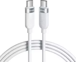VOLTAGE VEKS100CC100WE Silikono USB-C į USB-C laidas, 100W PD, 1m, baltas