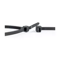 WKK UV stabilizuoti juodi nailono kabelių raiščiai 100 x 2,5 mm, 100 vnt. pakuotė
