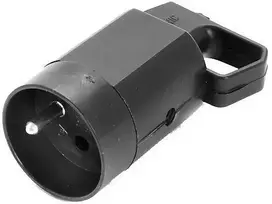 VIPLAST 315-05 paviršinis rozetės lizdas su įžeminimu, 2P+Z, 16A, 250V, IP20, juodos spalvos