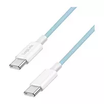 LogiLink CU0349 USB 2.0 Type-C į Type-C laidas, 0,5 m, 480Mbps, 60W Power Delivery, nailoninis pynimas, mėlynas