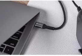 Forcell F-Energy Cafule USB-C į USB-C laidas 2 m 240 W PD 5A QC 4.0 pintas juodas