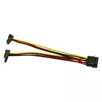 Inter-Tech Molex į 2x SATA maitinimo 90° adapterio laidas, 0,15 m