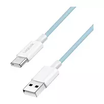 LogiLink CU0329 USB 2.0 Type-C laidas, A/M į C/M, 480Mbps, 60W, nailoninis, mėlynas, 0,5 m