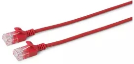 MICROCONNECT U/UTP CAT6 0.5m Raudonas plonas Ethernet patch kabelis