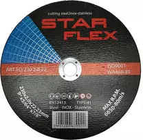 PSG Star Flex T41 230x2.0mm pjovimo diskas nerūdijančiam plienui, WA46R-BF-INOX, 80 m/s, 6650 aps./min., 22,23 mm anga