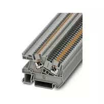 Phoenix Contact PTI 2.5 Push-In montavimo gnybtų blokas, 2 lygių, 2,5 mm², 500 V, 24 A, DIN bėgeliui, pilkas