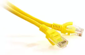 GETFORT GF-PC5EUTP-3Y Cat.5e UTP Patch Laidas, 3 m, Geltonas, RJ45, Auksuoti Kontaktai, 1Gbps