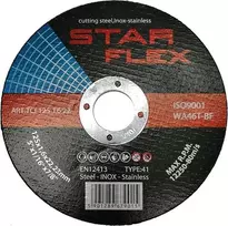 PSG Star Flex T41-125-1.6 WA46T-BF-INOX pjovimo diskas nerūdijančiam plienui 125 mm x 1.6 mm x 22.23 mm