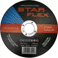 PSG Star Flex T41-125-1.0 WA60T-BF-INOX pjovimo diskas 125 x 1,0 mm nerūdijančiam plienui