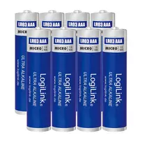 LogiLink Ultra Power šarminės AAA baterijos, 8 vnt., 1,5 V, ilgaamžės, be gyvsidabrio