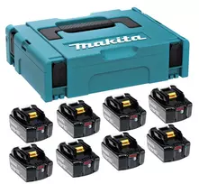 Makita 18V 6.0Ah Li-ion akumuliatorius BL1860B, 8 vnt. komplektas